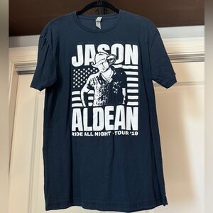 Jason Aldean concert shirt 2019 size small blue